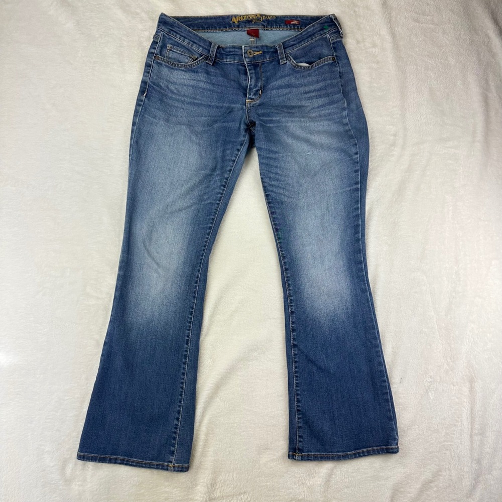 Arizona Jean Co Bootcut Women Denim Curvy Bootcut 9 Short Blue Cotton Blend